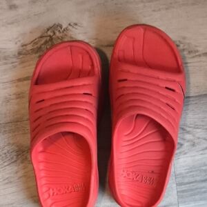 Hoka One One Vibrant Red Slide Sandals